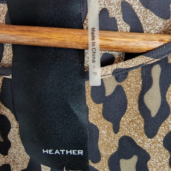 NWT Heather by Bordeaux Leopard Shift Flowy Dress Size Medium - Picture 4 of 6